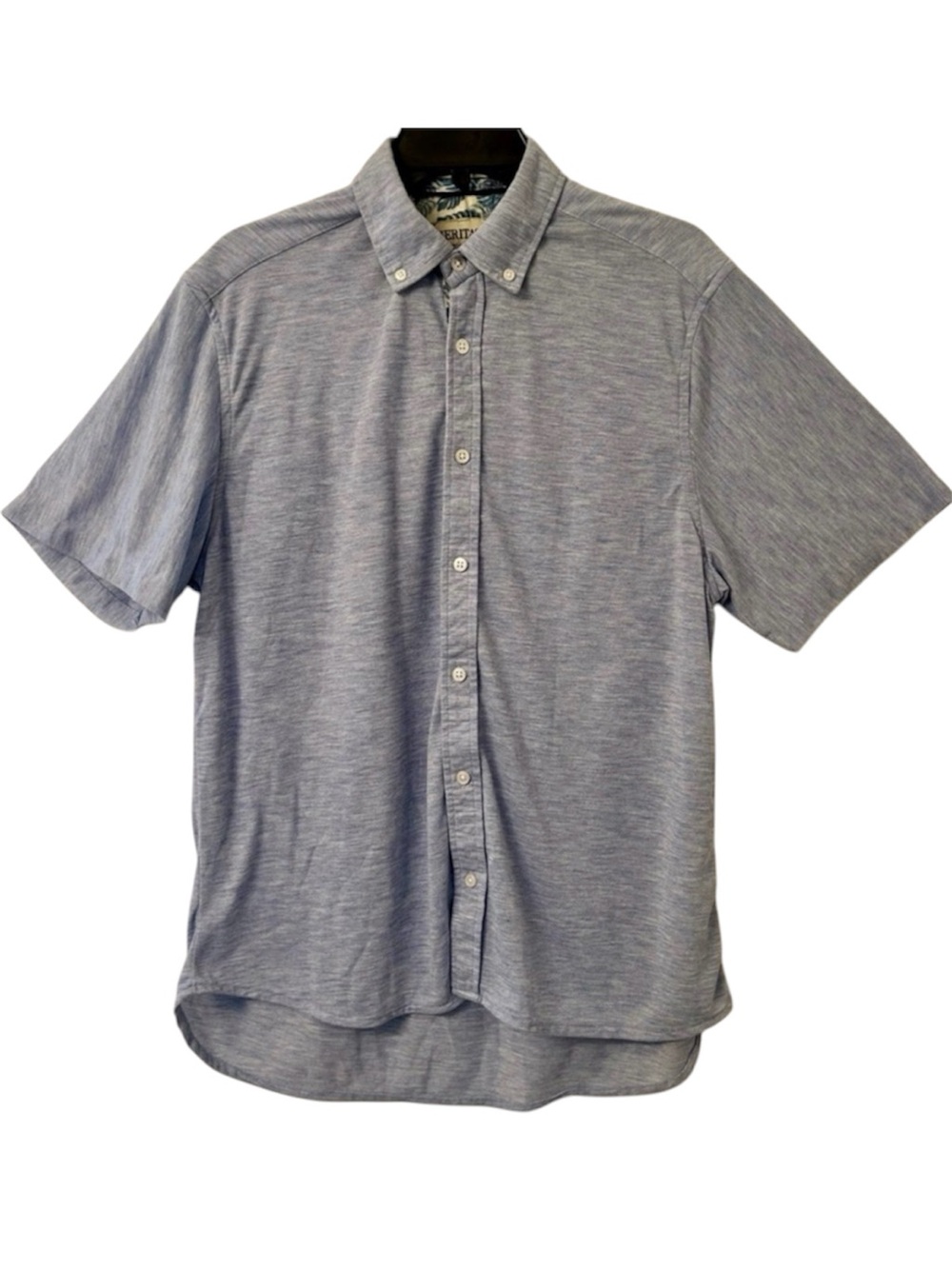 Heritage Report Collection Button Up Shirt Mens XL Blue Short Sleeve Casual